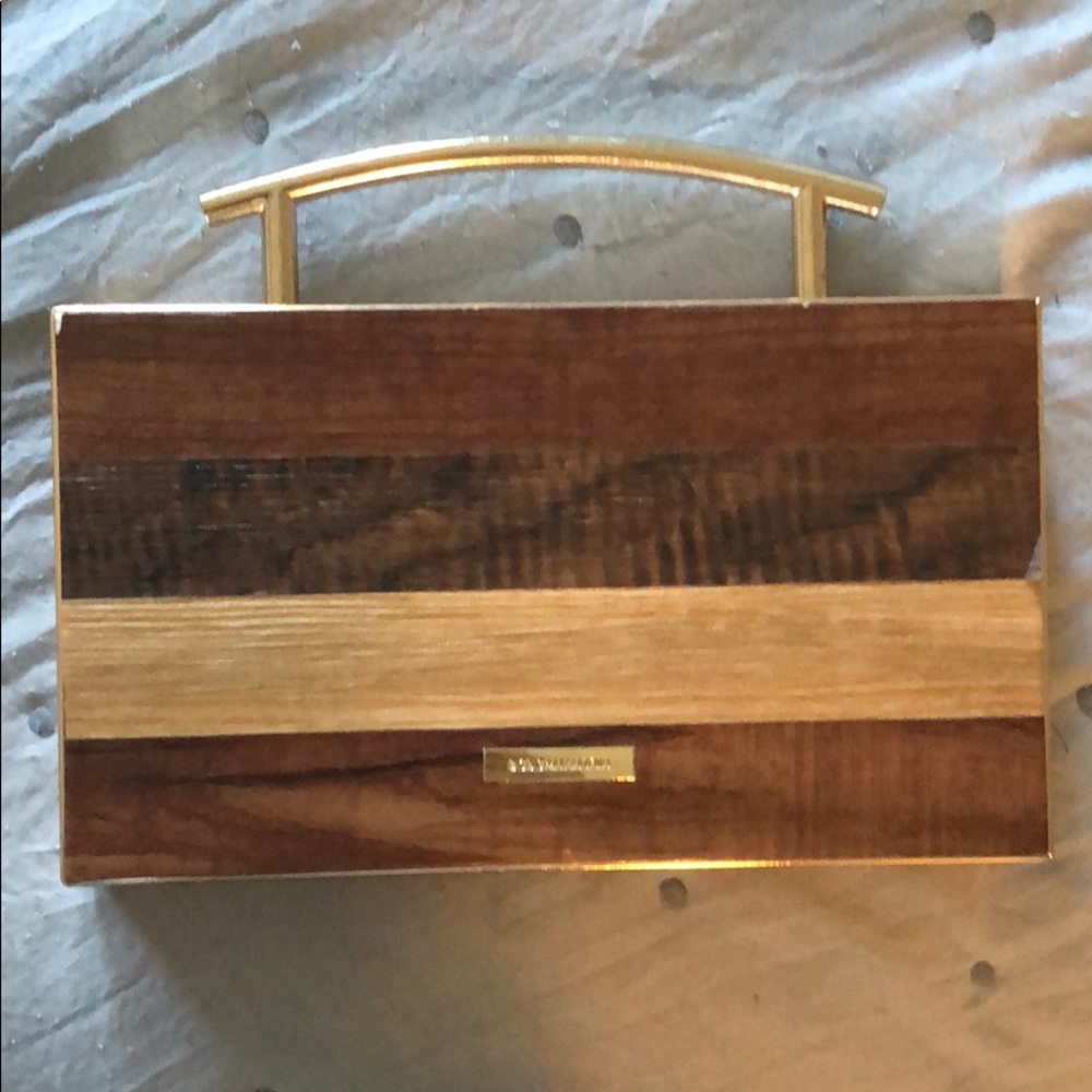 BCBG Wooden Clutch
